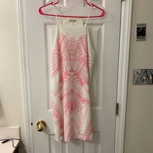 White and Hot Pink dress